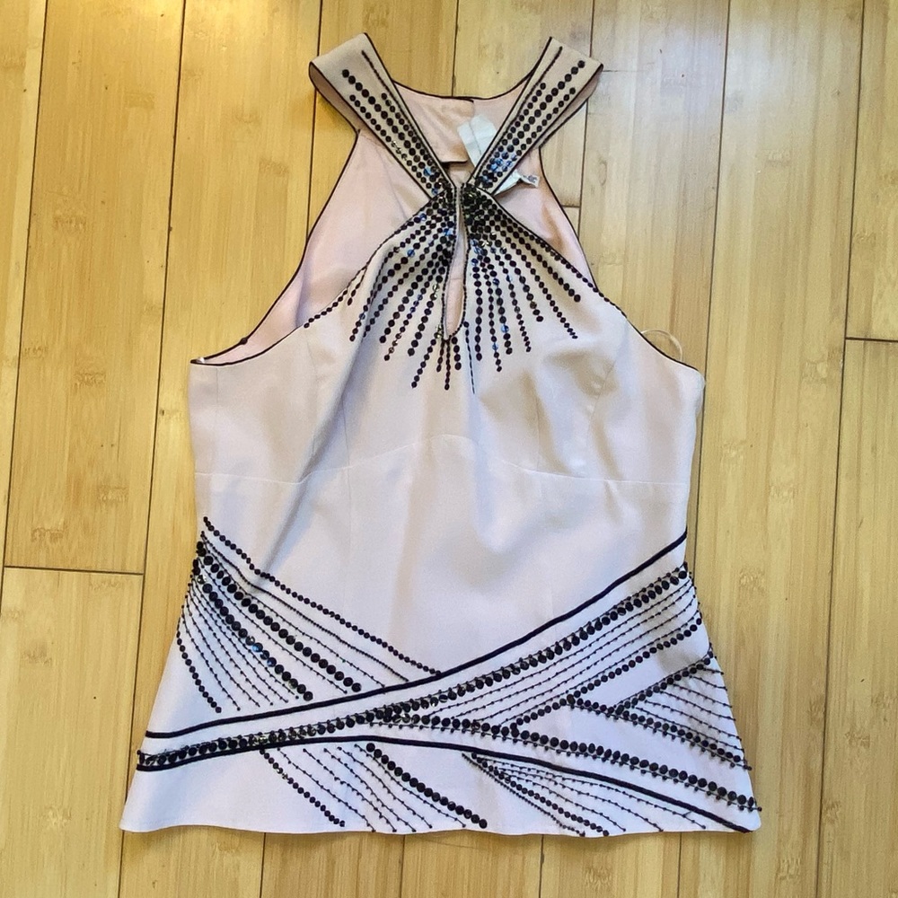 Nanette Lepore Embellished Silk Tank
